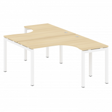 Metal System Quattro Рабочая станция криволинейная на П-образном м/к 50БП.РАС-СА-2.3 Акация Лорка/Ме