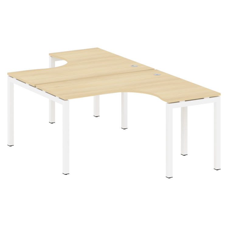 Metal System Quattro Рабочая станция криволинейная на П-образном м/к 50БП.РАС-СА-2.3 Акация Лорка/Ме