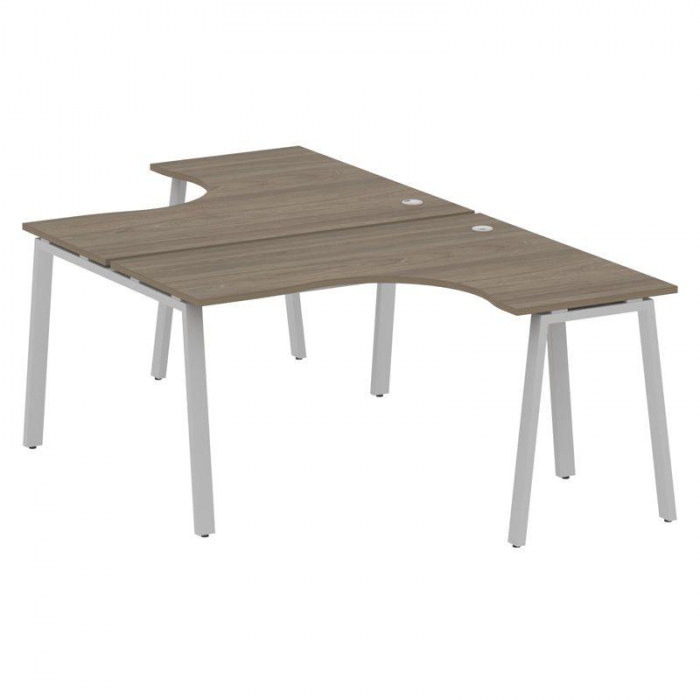 Метал Систем Рабочая станция криволинейная на А-образном м/к БА.РАС-СА-2.3 Вяз Благородный/Металл Се