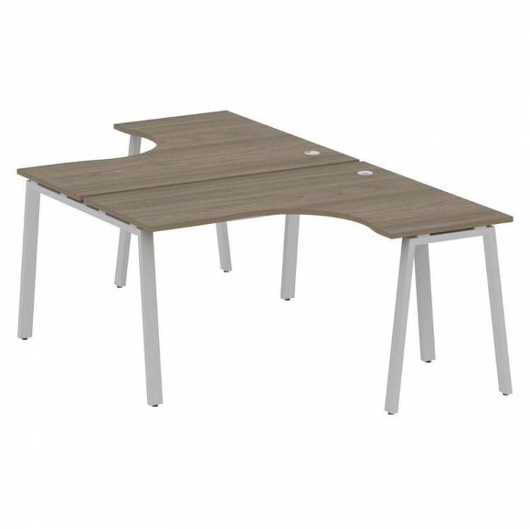 Metal System Рабочая станция криволинейная на А-образном м/к БА.РАС-СА-2.3 Вяз Благородный/Металл Се