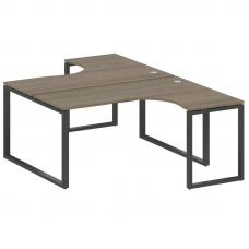 Metal System Рабочая станция криволинейная на О-образном м/к БО.РАС-СА-2.4 Вяз Благородный/Металл Ан