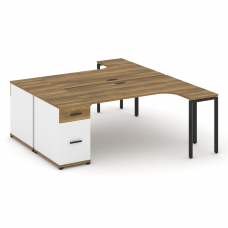 Concept Рабочая станция CN.DSA-404 B Сандал Янтарный/Белый Бриллиант/Металл Черный 2000*1180*750