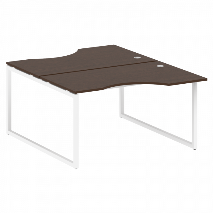 Metal System Quattro Рабочая станция криволинейная на О-образном м/к 40БО.РАС-СА-2.2 Венге Цаво/Мета