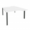 Onix Рабочая станция на П-образном м/к O.MP-D.SA-2 Белый Бриллиант/Металл Антрацит 1380*1995*750 (14