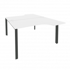 Onix Рабочая станция на П-образном м/к O.MP-D.SA-2 Белый Бриллиант/Металл Антрацит 1380*1995*750 (14