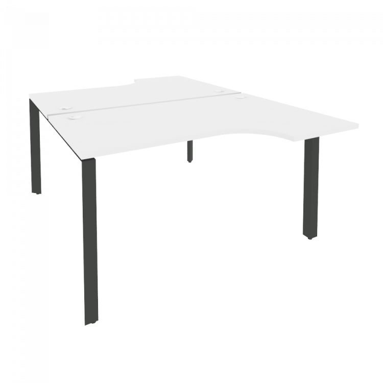 Onix Рабочая станция на П-образном м/к O.MP-D.SA-2 Белый Бриллиант/Металл Антрацит 1380*1995*750 (14