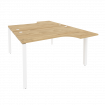Onix Рабочая станция на П-образном м/к O.MP-D.SA-2 Тиквуд Светлый/Металл Белый 1380*1995*750 (1475/4