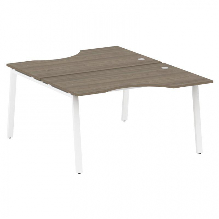 Metal System Рабочая станция криволинейная на А-образном м/к БА.РАС-СА-2.2 Вяз Благородный/Металл Бе