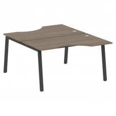 Metal System Рабочая станция криволинейная на А-образном м/к БА.РАС-СА-2.2 Вяз Благородный/Металл Ан