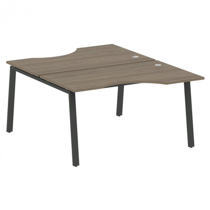 Метал Систем Рабочая станция криволинейная на А-образном м/к БА.РАС-СА-2.2 Вяз Благородный/Металл Ан