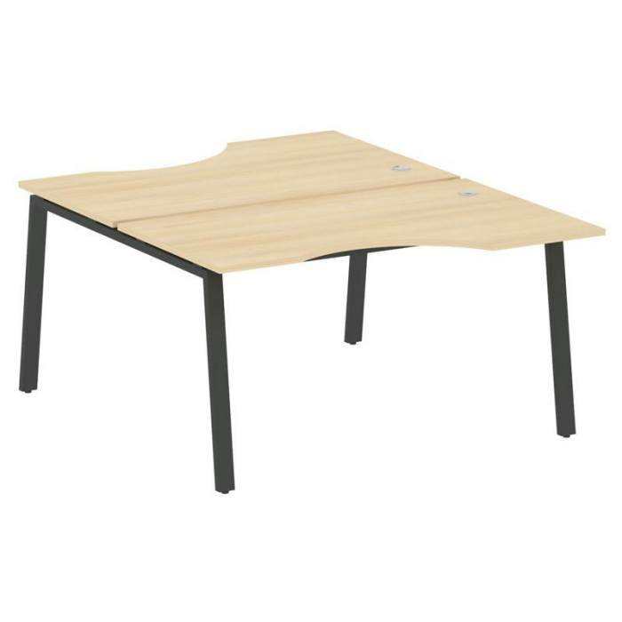 Metal System Рабочая станция криволинейная на А-образном м/к БА.РАС-СА-2.2 Акация Лорка/Металл Антра