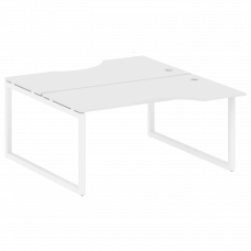 Metal System Quattro Рабочая станция криволинейная на О-образном м/к 50БО.РАС-СА-2.1 Белый/Металл Бе