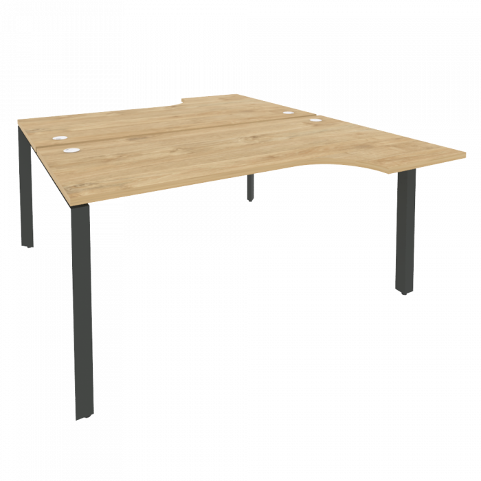 Onix Рабочая станция на П-образном м/к O.MP-D.SA-1 Тиквуд Светлый/Металл Антрацит 1580*1995*750 (147