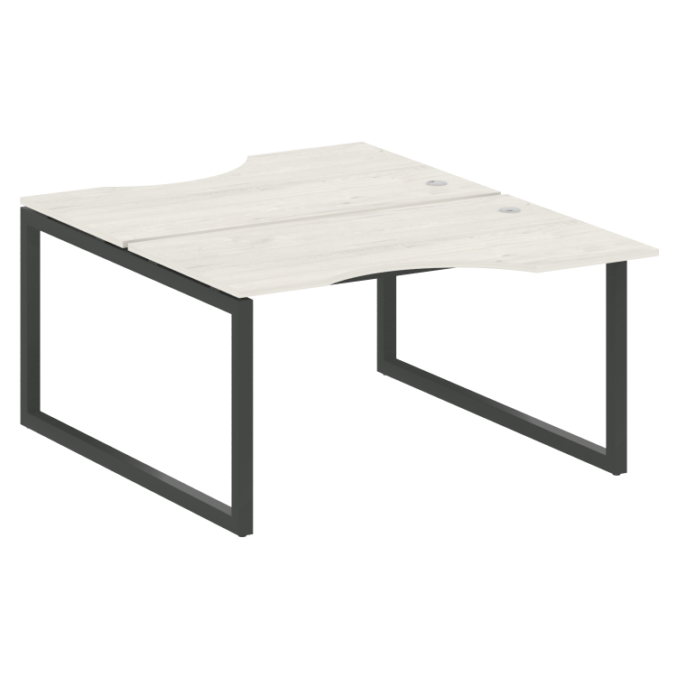 Metal System Quattro Рабочая станция криволинейная на О-образном м/к 50БО.РАС-СА-2.2 Дуб Наварра/Мет