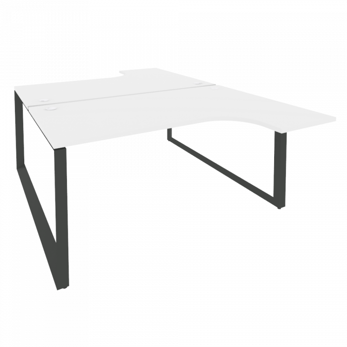 Onix Рабочая станция на О-образном м/к O.MO-D.SA-4 Белый Бриллиант/Металл Антрацит 1580*2395*750 (16