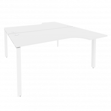 Onix Рабочая станция на П-образном м/к O.MP-D.SA-1 Белый Бриллиант/Металл Белый 1580*1995*750 (1475/
