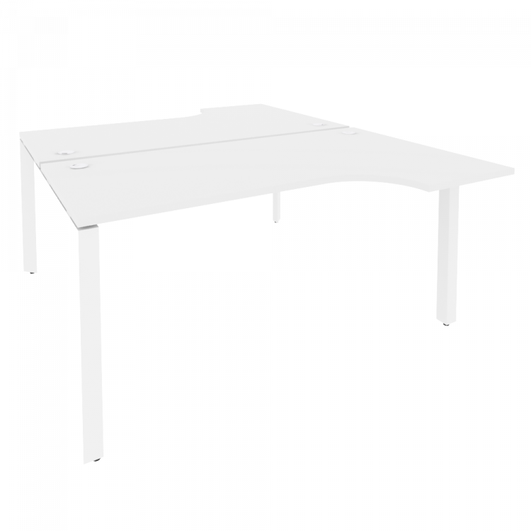 Onix Рабочая станция на П-образном м/к O.MP-D.SA-1 Белый Бриллиант/Металл Белый 1580*1995*750 (1475/