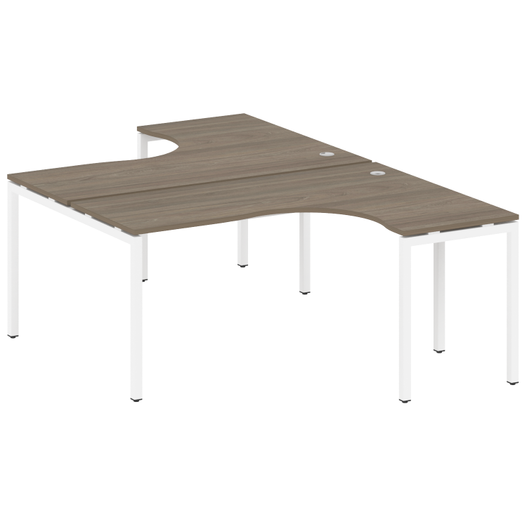 Metal System Quattro Рабочая станция криволинейная на П-образном м/к 40БП.РАС-СА-2.4 Вяз Благородный