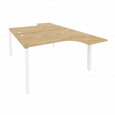 Onix Рабочая станция на П-образном м/к O.MP-D.SA-3 Тиквуд Светлый/Металл Белый 1380*2395*750 (1635/4