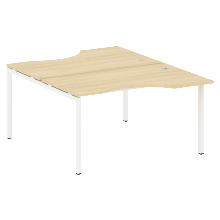 Metal System Quattro Рабочая станция криволинейная на П-образном м/к 40БП.РАС-СА-2.2 Акация Лорка/Ме