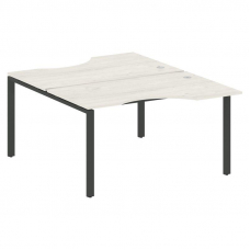 Metal System Рабочая станция криволинейная на П-образном м/к БП.РАС-СА-2.2 Дуб Наварра/Металл Антрац