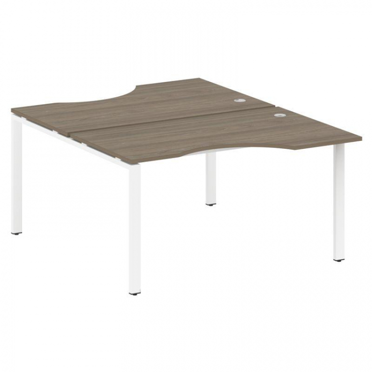 Metal System Рабочая станция криволинейная на П-образном м/к БП.РАС-СА-2.2 Вяз Благородный/Металл Бе