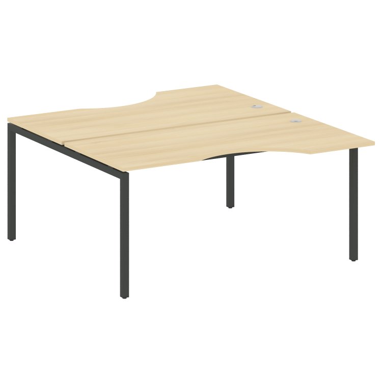 Metal System Quattro Рабочая станция криволинейная на П-образном м/к 40БП.РАС-СА-2.1 Акация Лорка/Ме