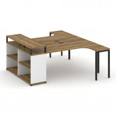 Concept Рабочая станция с опорным стеллажом с верх. горизонтом CN.DSA-204 Сандал Янтарный/Белый Брил
