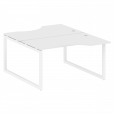 Metal System Quattro Рабочая станция криволинейная на О-образном м/к 50БО.РАС-СА-2.2 Белый/Металл Бе