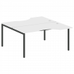 Metal System Quattro Рабочая станция криволинейная на П-образном м/к 40БП.РАС-СА-2.1 Белый/Металл Ан