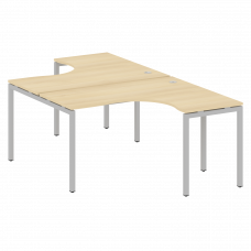 Metal System Quattro Рабочая станция криволинейная на П-образном м/к 40БП.РАС-СА-2.3 Акация Лорка/Ме