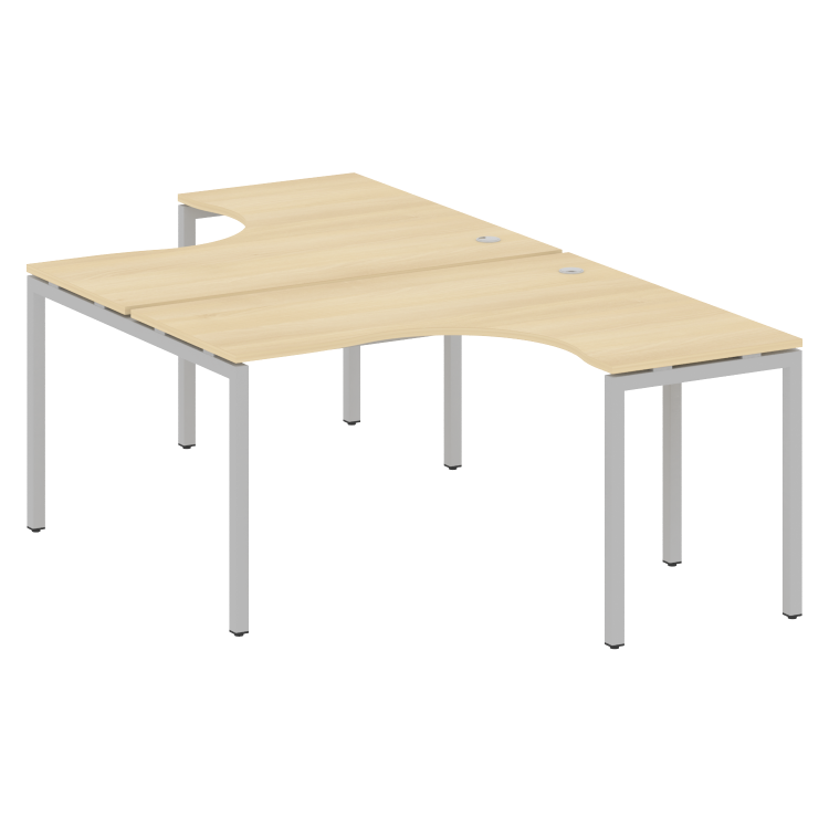 Metal System Quattro Рабочая станция криволинейная на П-образном м/к 40БП.РАС-СА-2.3 Акация Лорка/Ме