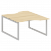 Metal System Quattro Рабочая станция криволинейная на О-образном м/к 50БО.РАС-СА-2.2 Акация Лорка/Ме
