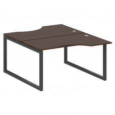 Metal System Quattro Рабочая станция криволинейная на О-образном м/к 50БО.РАС-СА-2.2 Венге Цаво/Мета