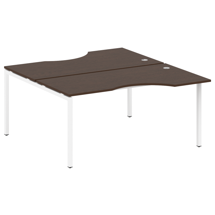 Metal System Quattro Рабочая станция криволинейная на П-образном м/к 40БП.РАС-СА-2.1 Венге Цаво/Мета