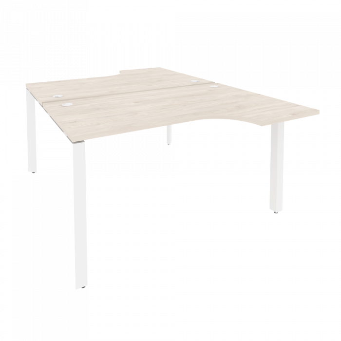 Onix Рабочая станция на П-образном м/к O.MP-D.SA-2 Денвер Светлый/Металл Белый 1380*1995*750 (1475/4