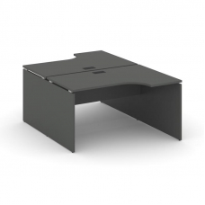 Style Project Рабочая станция эргоном. SN-D.DRPA-001 Антрацит/Черная Заглушка 1380*1232/1992*750