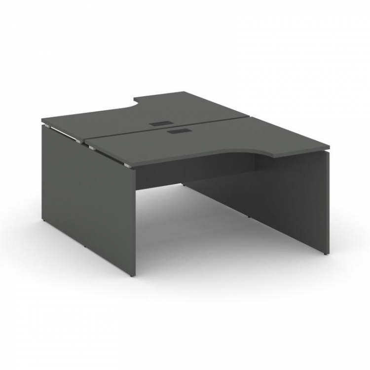 Style Project Рабочая станция эргоном. SN-D.DRPA-001 Антрацит/Черная Заглушка 1380*1232/1992*750