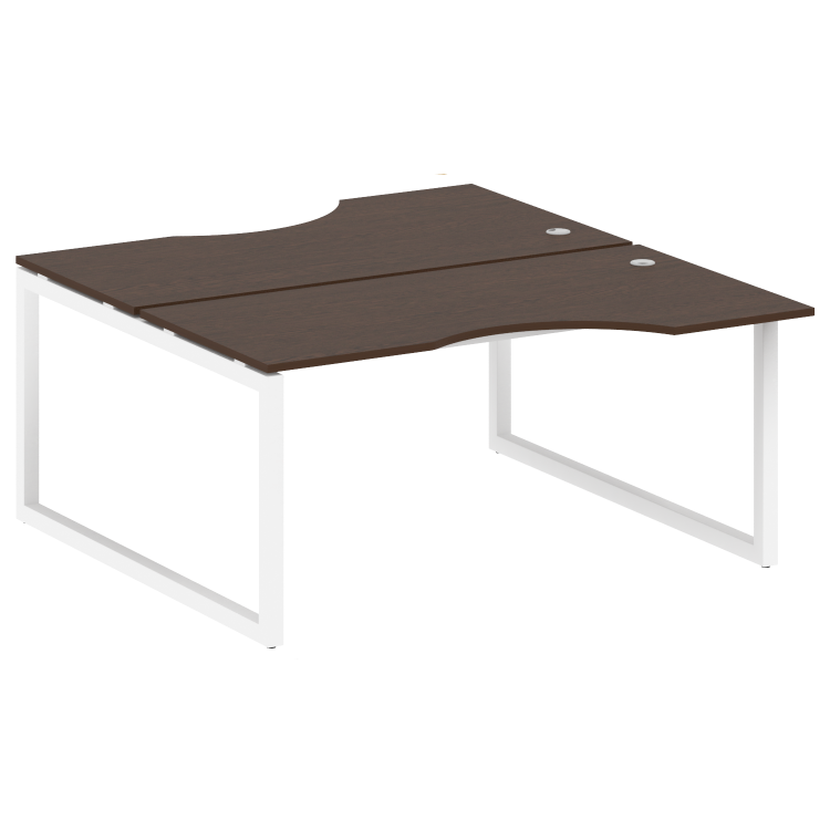 Metal System Quattro Рабочая станция криволинейная на О-образном м/к 50БО.РАС-СА-2.1 Венге Цаво/Мета