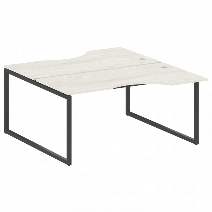 Metal System Quattro Рабочая станция криволинейная на О-образном м/к 40БО.РАС-СА-2.1 Дуб Наварра/Мет