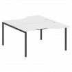 Metal System Quattro Рабочая станция криволинейная на П-образном м/к 40БП.РАС-СА-2.2 Белый/Металл Ан