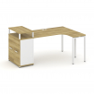 Concept Стол эргономичный с опорным распаш. шкафом с верх. горизонтом CN.SA-211(R) W Дуб Винченцо/Бе