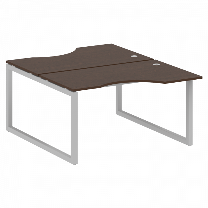 Metal System Quattro Рабочая станция криволинейная на О-образном м/к 50БО.РАС-СА-2.2 Венге Цаво/Мета
