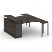 Concept Рабочая станция с опорным распаш. шкафом с верх. горизонтом CN.DSA-212 A Дуб Мали/Антрацит/М