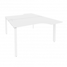 Onix Рабочая станция на П-образном м/к O.MP-D.SA-2 Белый Бриллиант/Металл Белый 1380*1995*750 (1475/