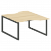 Metal System Quattro Рабочая станция криволинейная на О-образном м/к 50БО.РАС-СА-2.2 Акация Лорка/Ме