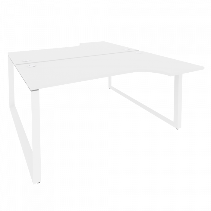 Onix Рабочая станция на О-образном м/к O.MO-D.SA-1 Белый Бриллиант/Металл Белый 1580*1995*750 (1475/
