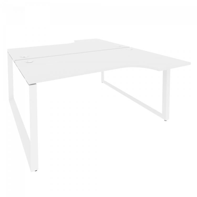Onix Рабочая станция на О-образном м/к O.MO-D.SA-1 Белый Бриллиант/Металл Белый 1580*1995*750 (1475/