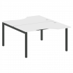 Metal System Quattro Рабочая станция криволинейная на П-образном м/к 50БП.РАС-СА-2.2 Белый/Металл Ан
