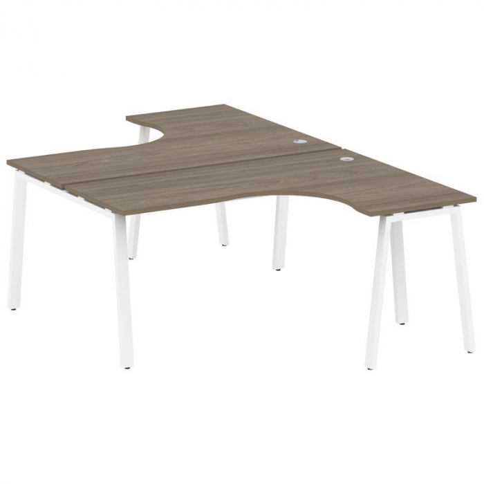 Метал Систем Рабочая станция криволинейная на А-образном м/к БА.РАС-СА-2.4 Вяз Благородный/Металл Бе